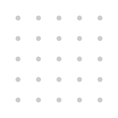 A 5-by-5 grid of gray dots